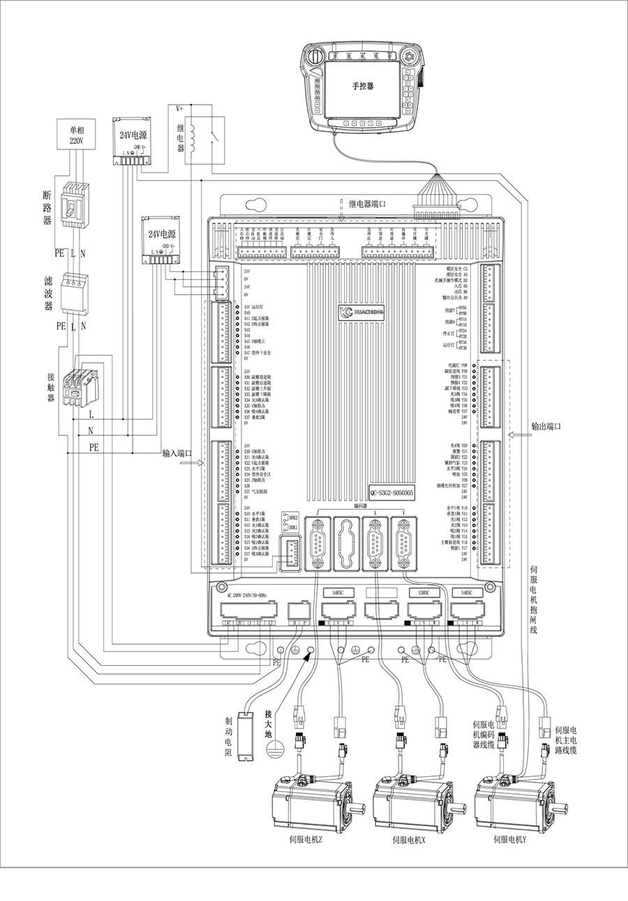 欧博abg(中国)注塑机械手控制系统QC-S3G接线图